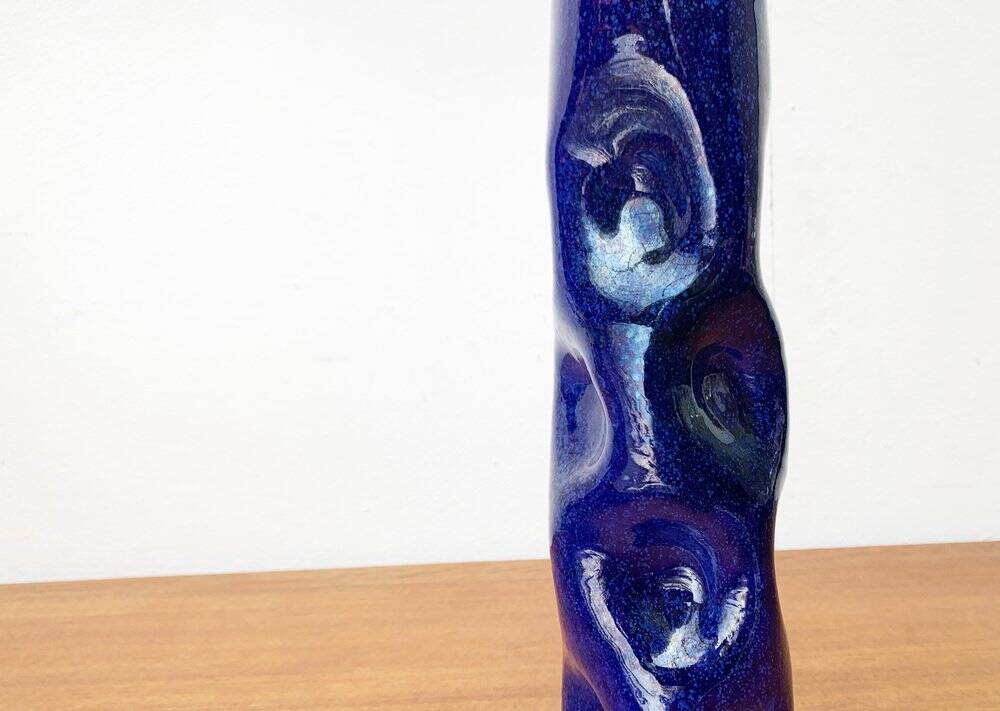 Organic ceramic vase from the mid-century by BKW Böttger Keramik Wandsbek, Hamburg, Germany, 1960s.