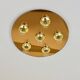 Fontana Arte Style Mirror in Gilded Bronze Glass Ceiling Light or Wall Sconce, Italy, 1970s