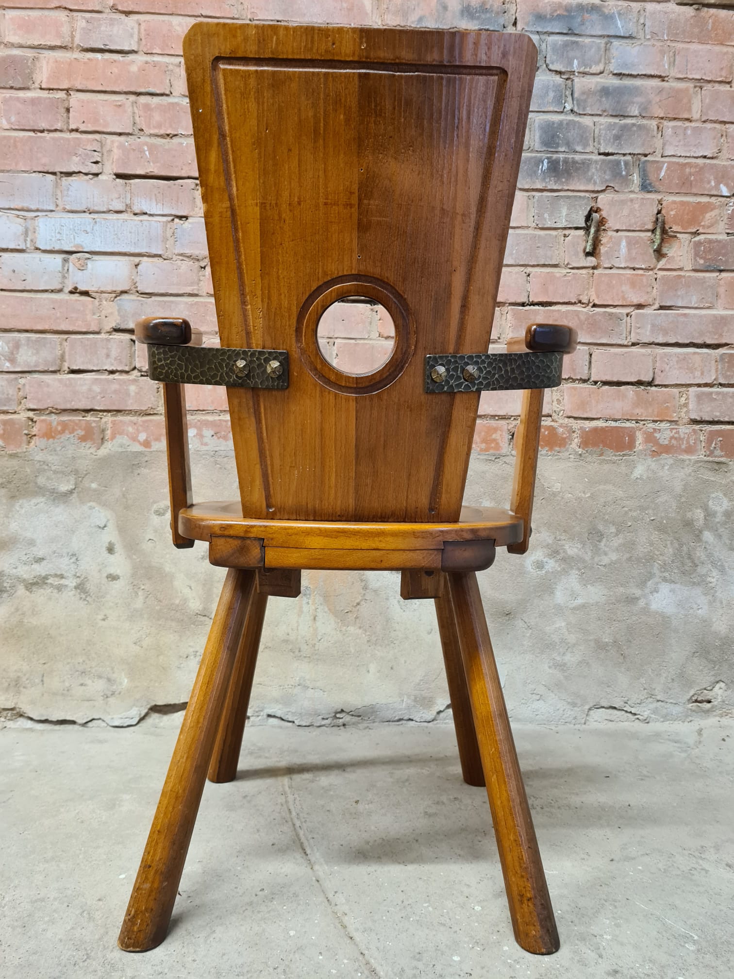 Chaise fauteuil brutaliste vintage