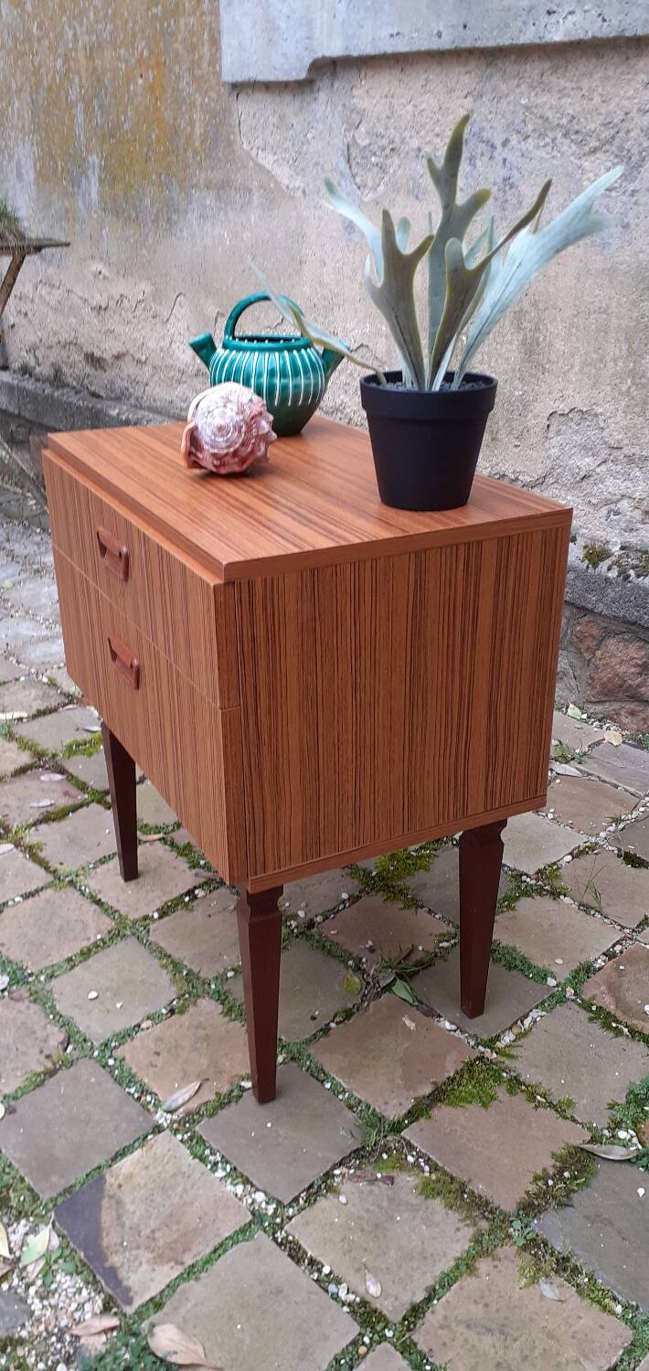 70s Scandinavian style bedside table