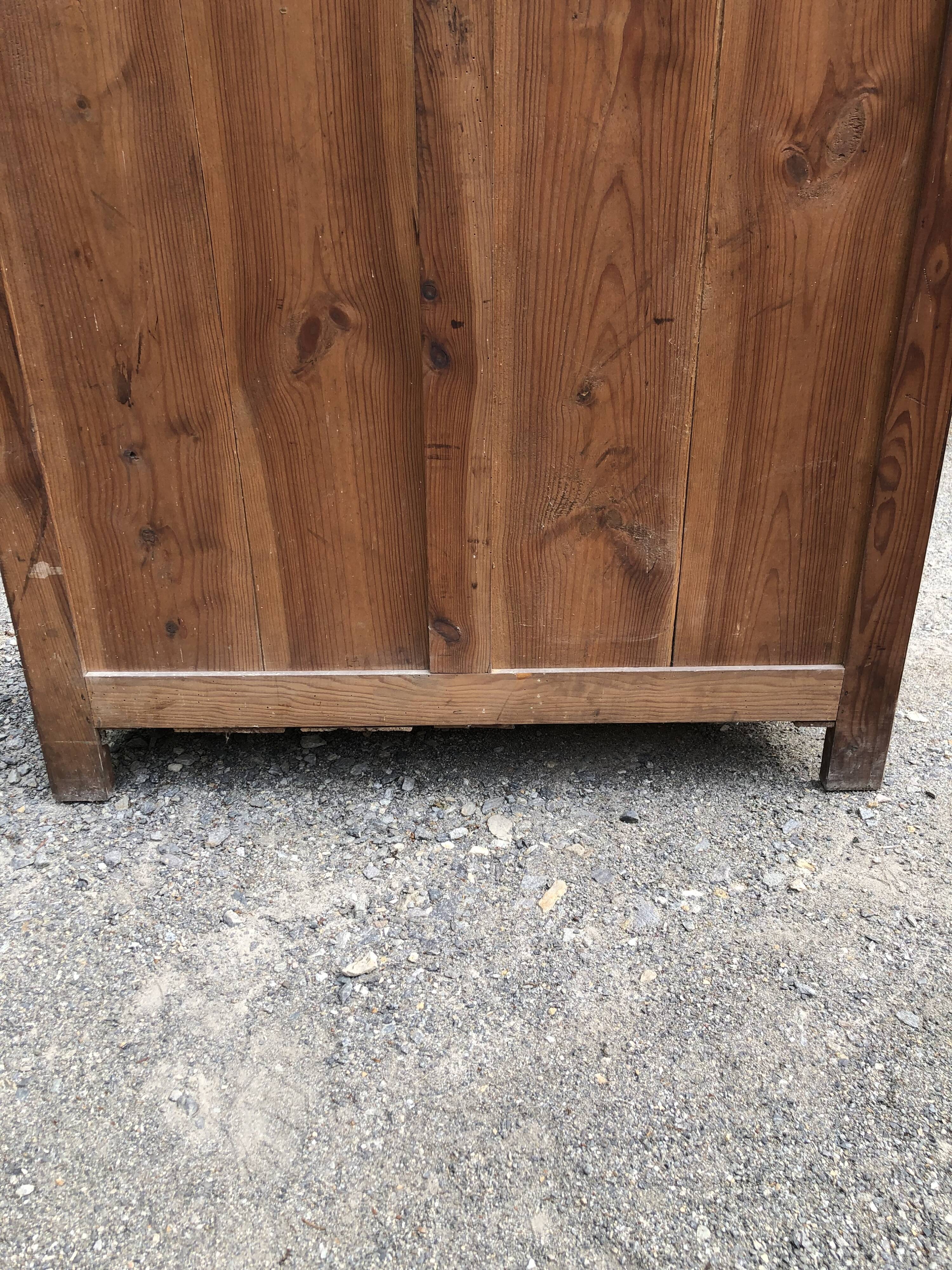 Vintage Parisian pine cabinet.