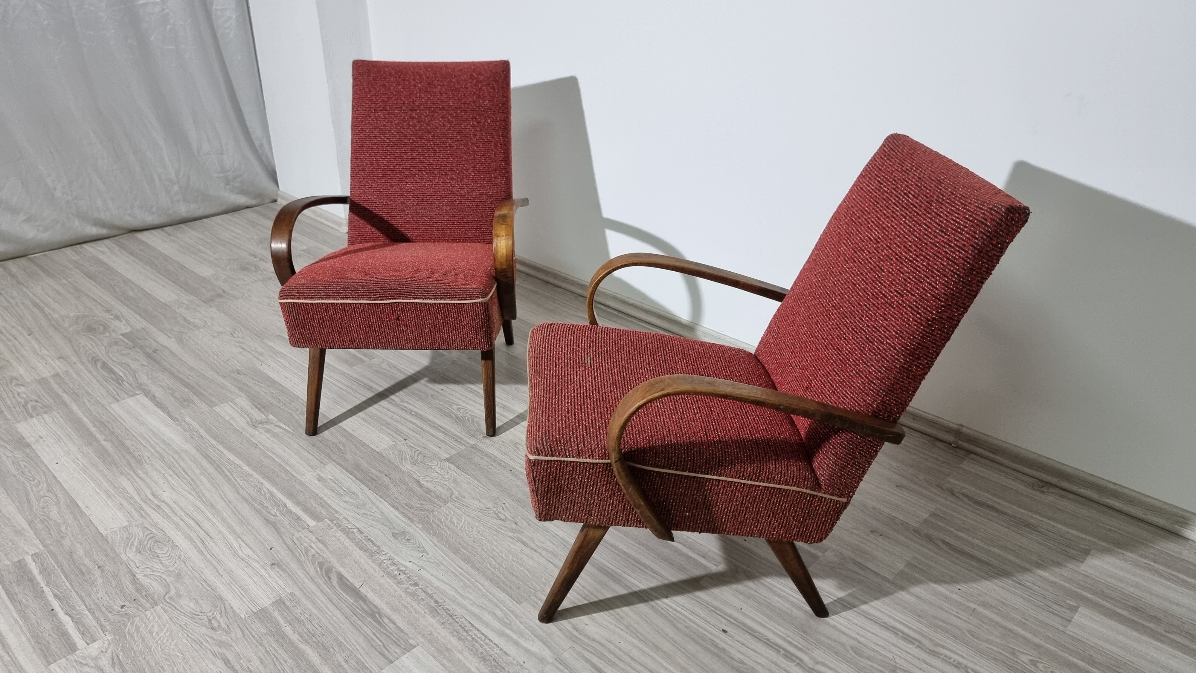 Fauteuils vintage par Jaroslav Smidek, années 1960, Set de 2