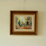 "Interior with Three People" by E. Wallin