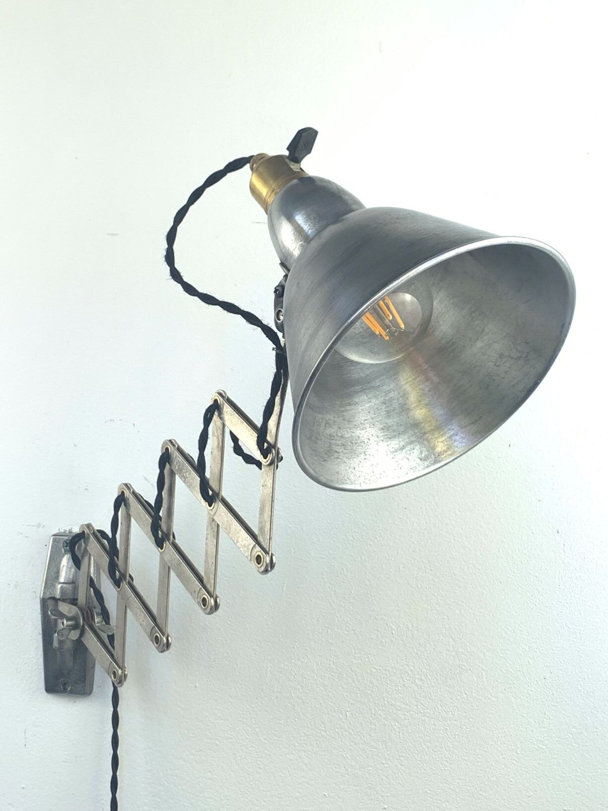 Scissors lamp accordion mazda france 1940