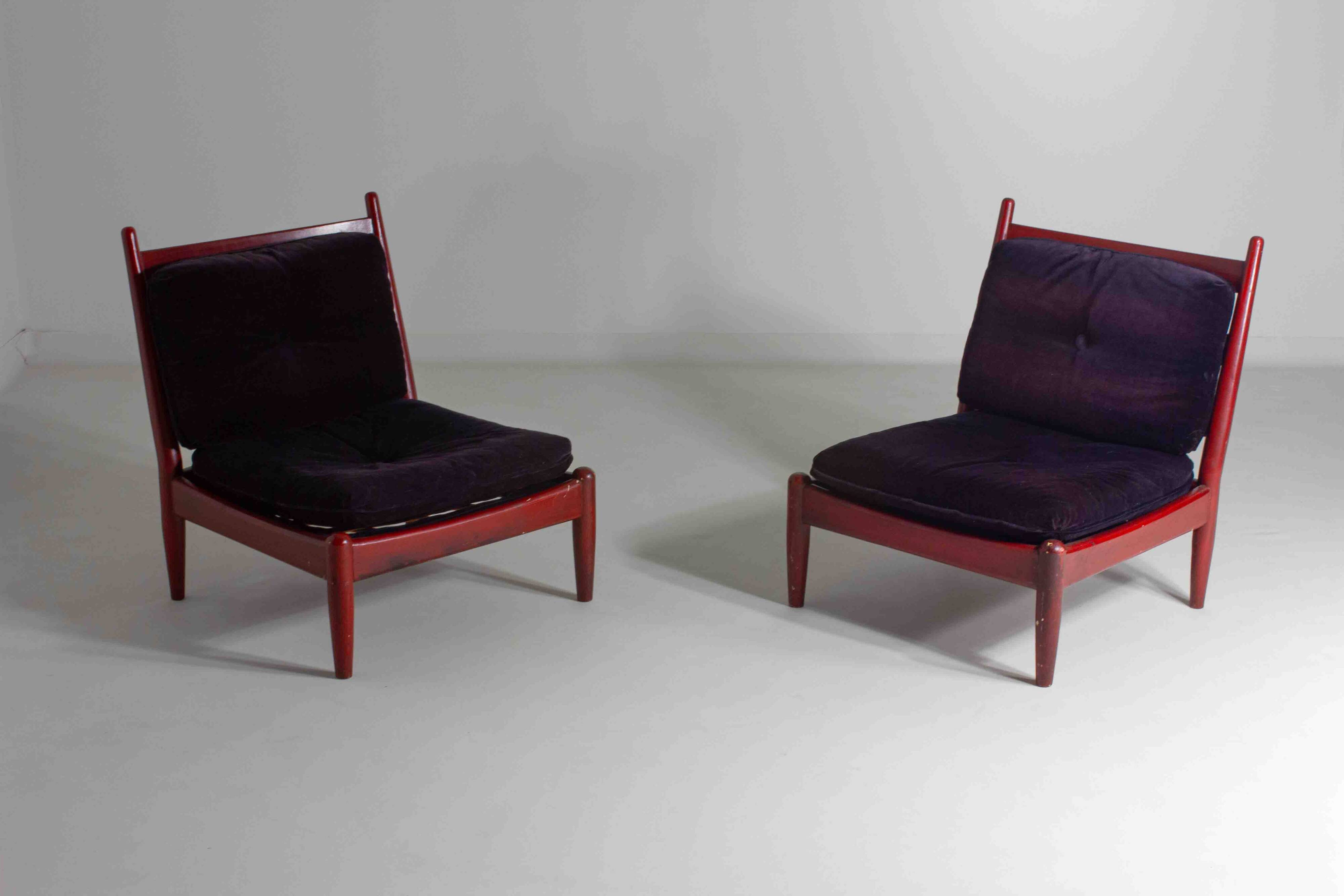 XL set of 8 mid-century lounge chairs, Belgium 1960s