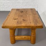 Table basse vinatge en chêne massif