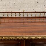 Napoleon III louis XVI style mahogany window and nineteenth century bronze gallery