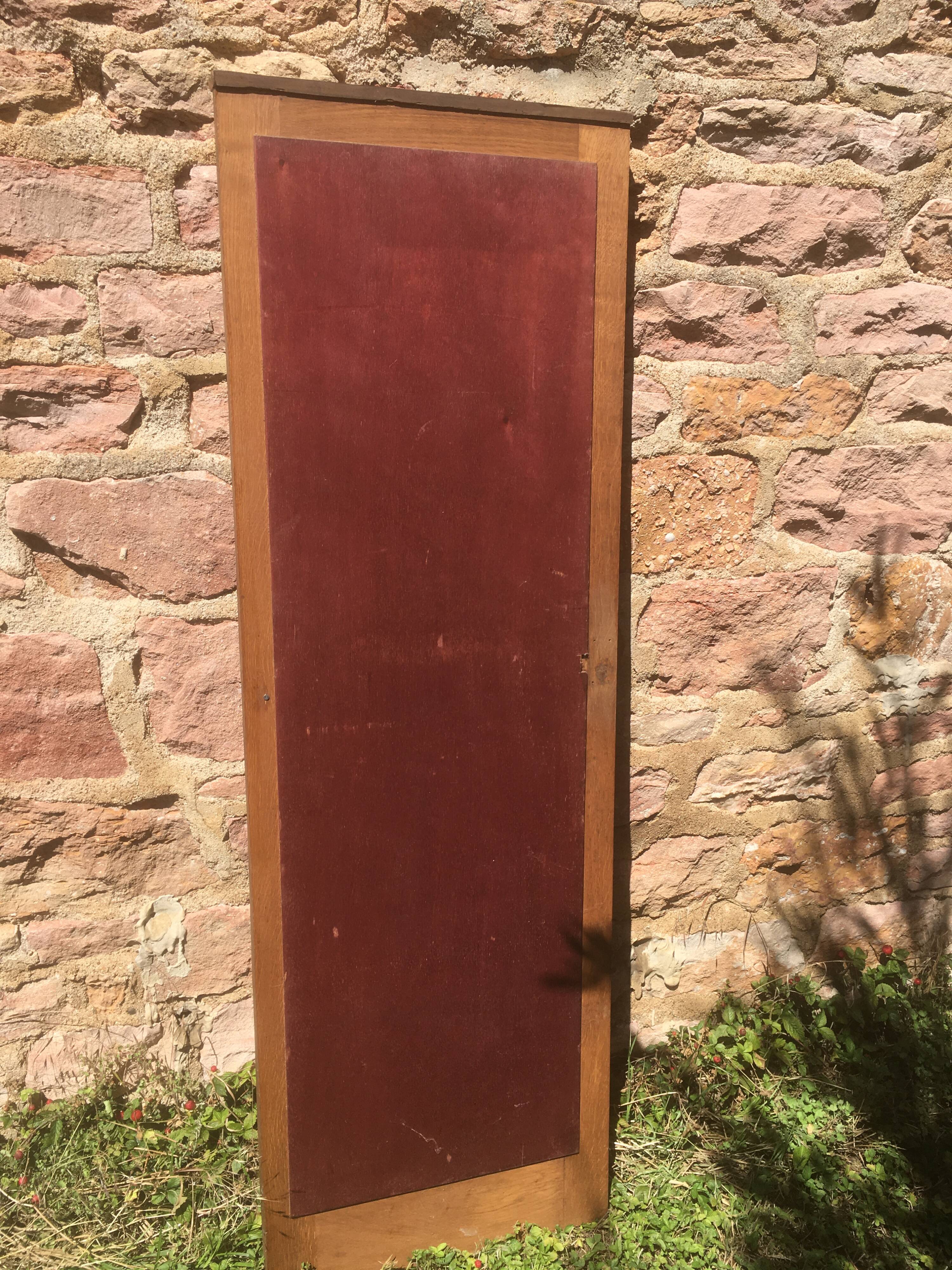 Bevelled mirror oak frame