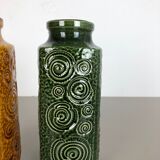 Set of two pottery fat lava vases jura "282-26" made by Scheurich, Germany 1970s