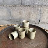 6 sandstone cups