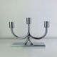 Bougeoir design années 60, métal chromé