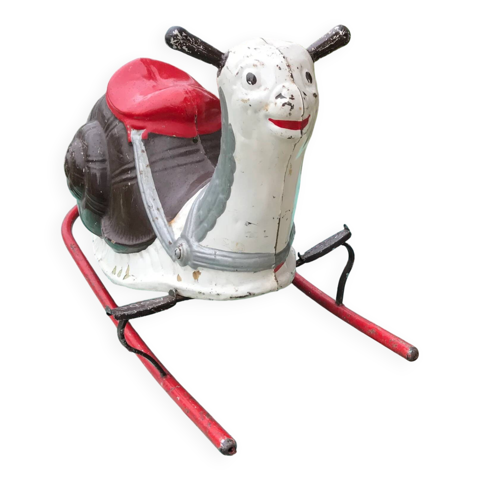 Rare et ancien escargot à bascule de marque mobo