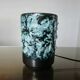 Lamp creations "LUC VALLAURIS" in black and blue fat lava ceramic, 1950.
