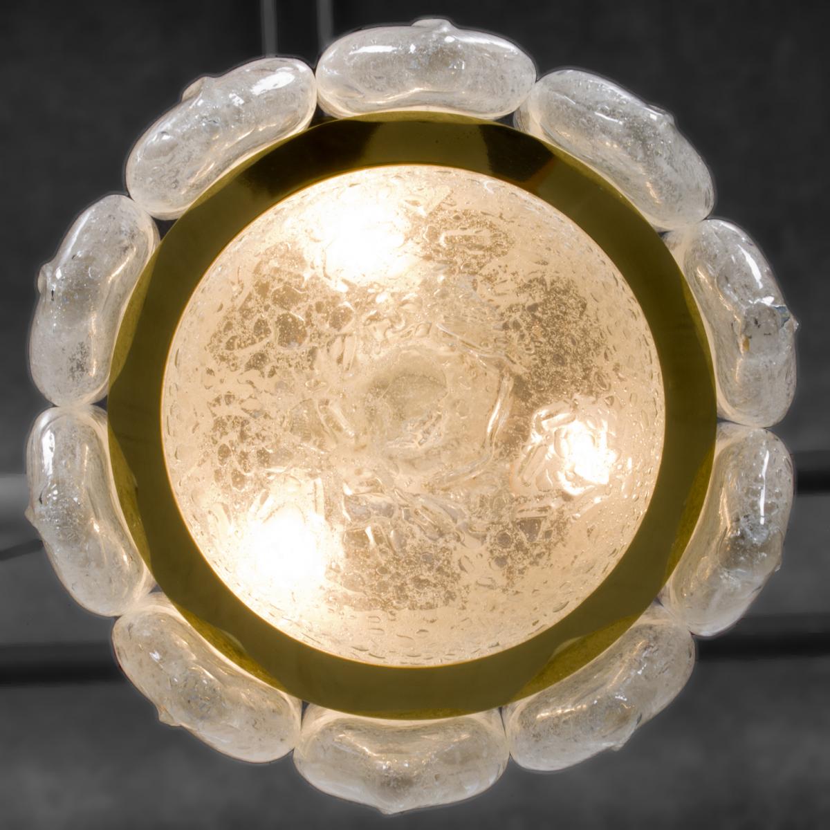 Doria iced glass chandelier