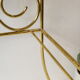 Bedside table in gold metal and black glass