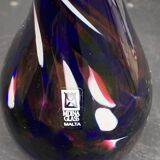 vase, blown glass soliflore, numbered 04, signed MDINA GLASS MALTA, vintage