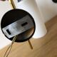 Pair of brass tube wall light and 1960s opalin glass