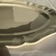 Large oval cream earthenware dish Sarreguemines France L44