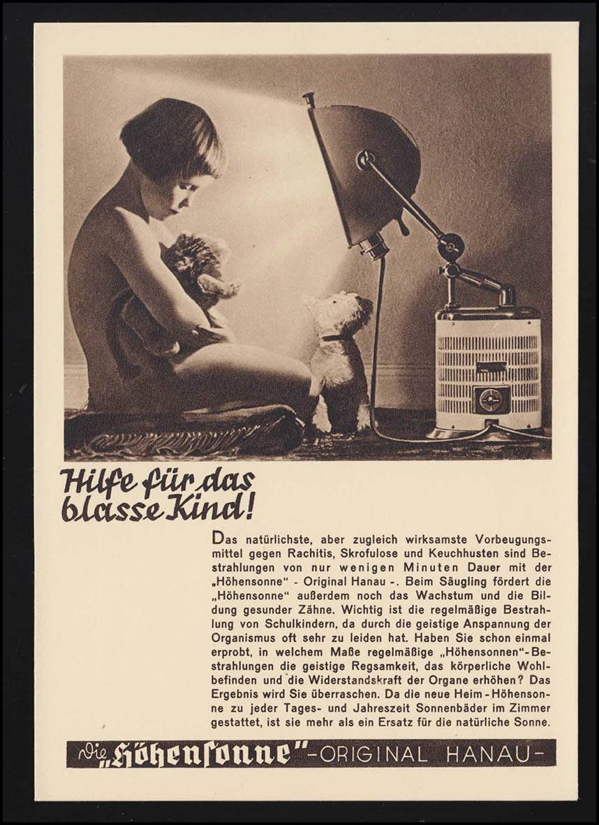 Medical lamp "Höhensonne" S300, Art Deco Bauhaus – Original Hanau