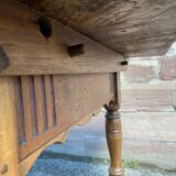 Alsatian farm table in vintage walnut 1850s