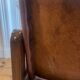 Vintage leather Safari armchair