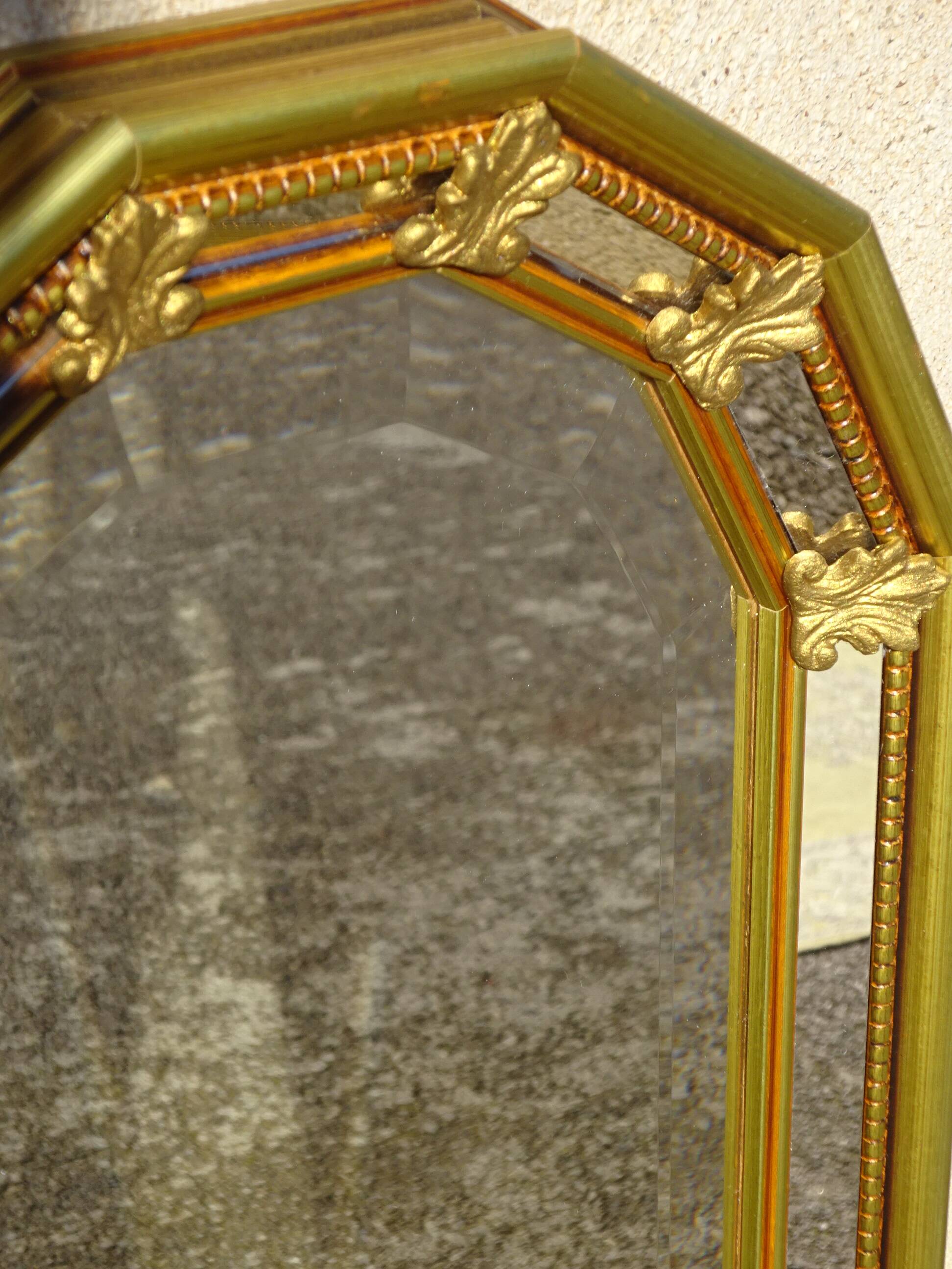 Miroir à parecloses, fleurs de lys, 99cmx30cm