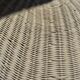 Large suspension or lampshade in flat woven tulip flower rattan H35 D