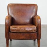 Sheep leather armchair with character