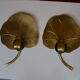 Pair of wall lights brass 70s