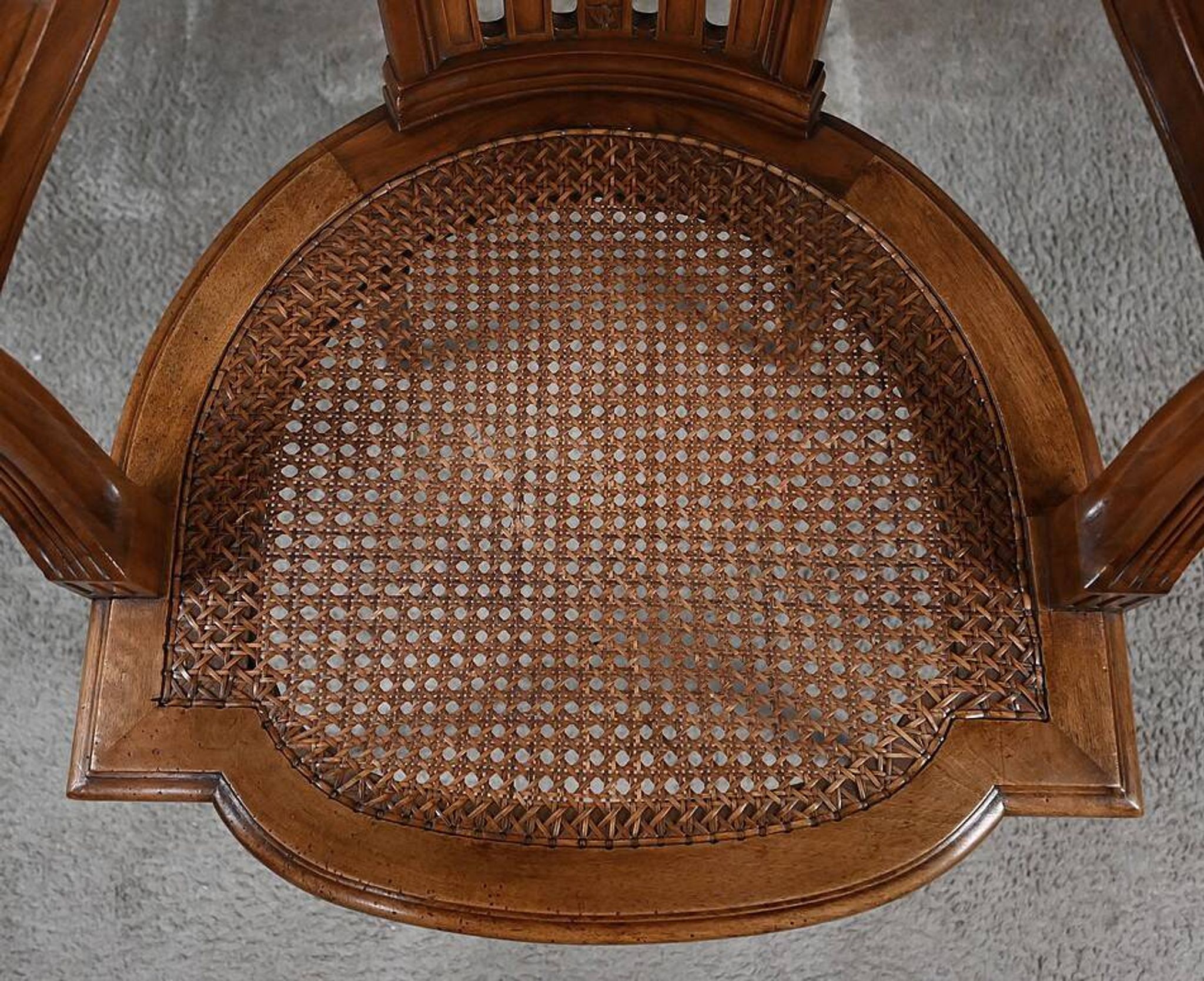 Small Office Armchair in Walnut, Louis XVI style – Late 19th century
