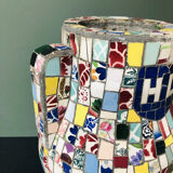 Vase tiles pique plate 50's
