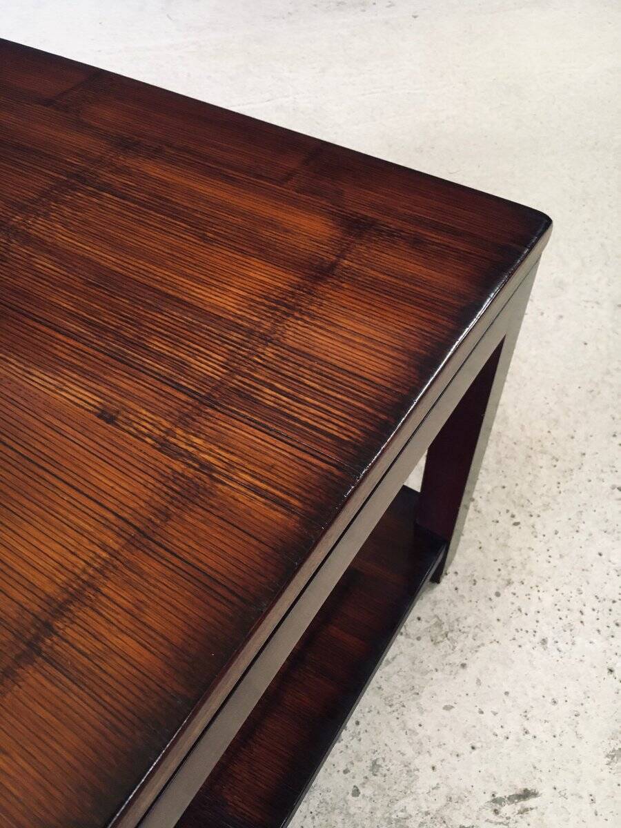 Postmodern Bamboo Side Table by Axel Vervoordt, Belgium, 1980s