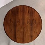 Mid-Century Round Dining Table in Palisander Henry Rosengren Hansen, Denmark 1960s