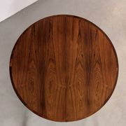 Mid-Century Round Dining Table in Palisander Henry Rosengren Hansen, Denmark 1960s