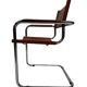 Set of 4 Bauhaus cantilever chairs cognac leather and chrome Design