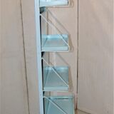 Rolling industrial metal display stand