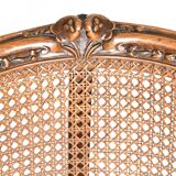 Louis XV style caned bergère armchair