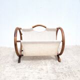 Door magazines rattan & ecru canvas