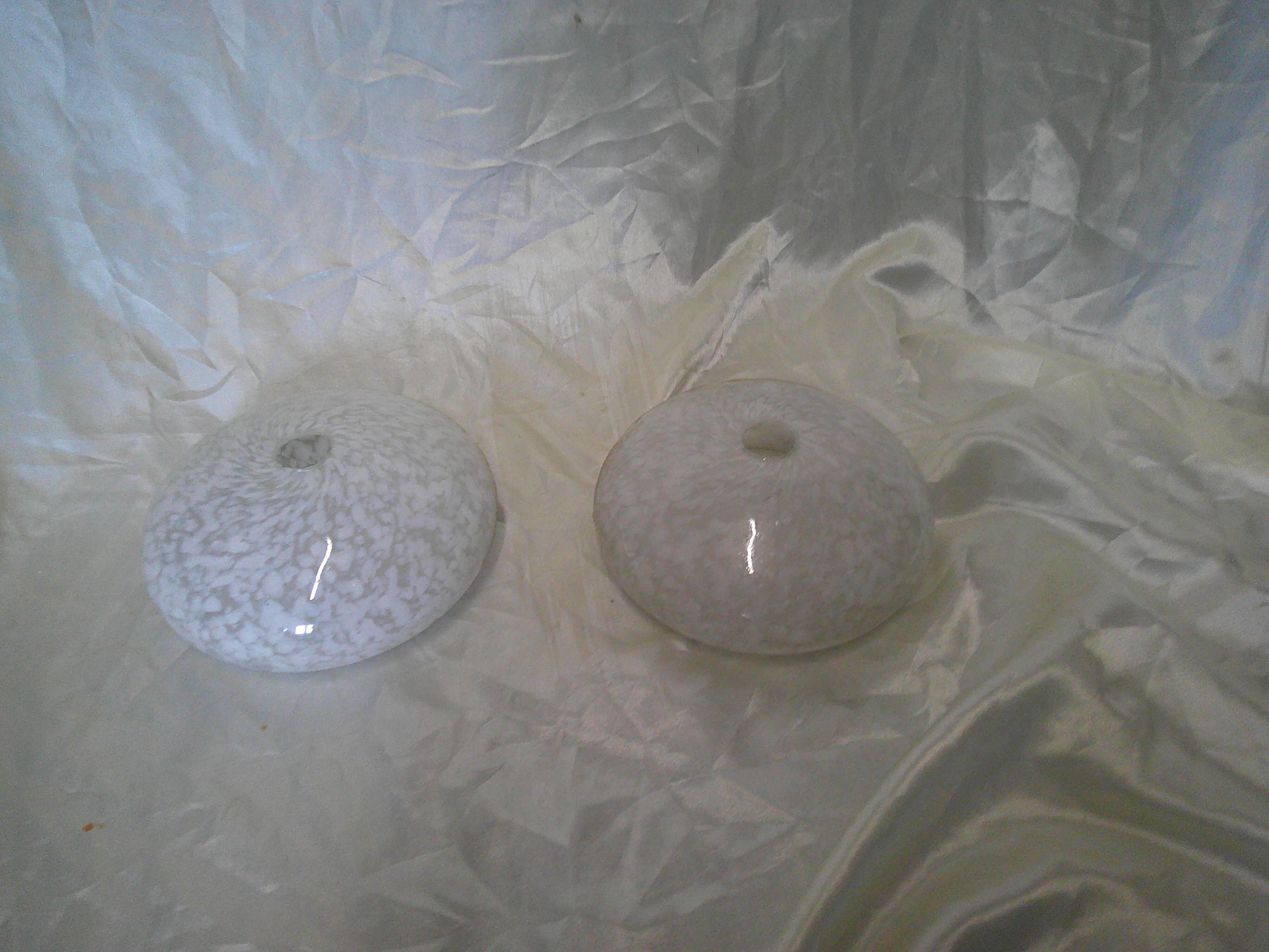 Set of 2 glass globes from Clichy