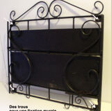 Wall-mounted or table-mounted wrought iron shelf