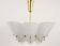 J. T. Kalmar Mid-Century Brass Suspension, Textured White Glass, 1950s