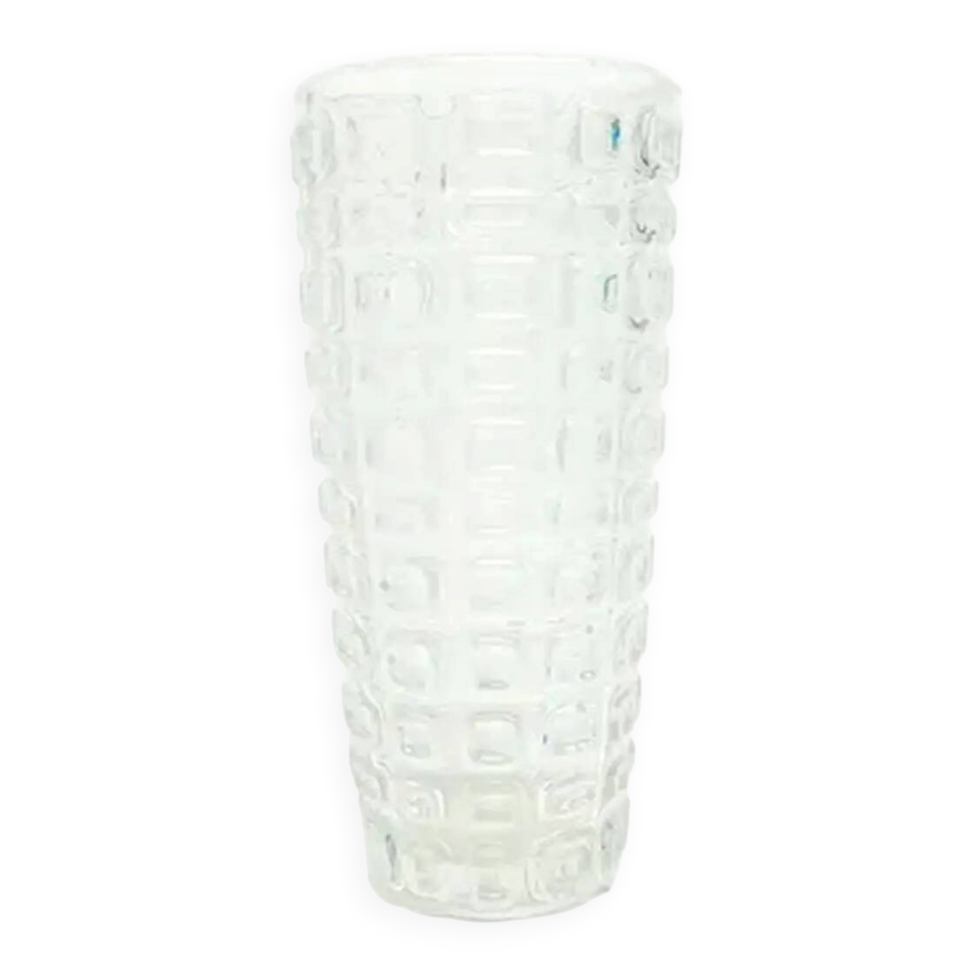 Vulkany vase, modernism, pink roselin glass, Ząbkowice, Poland, 1970s