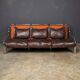 A 20thc italian brown leather sofa by gae aulenti for poltronova c.1962