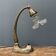 French art nouveau table lamp with transparent glass shade