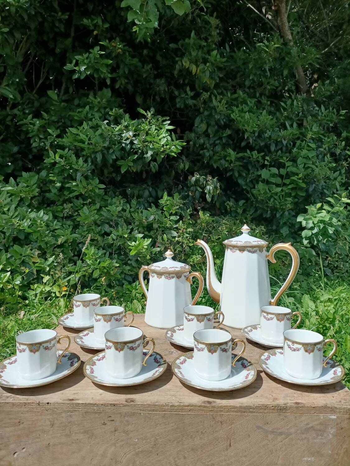 Limoges porcelain tea service - Walbecque Dewitte Armentières