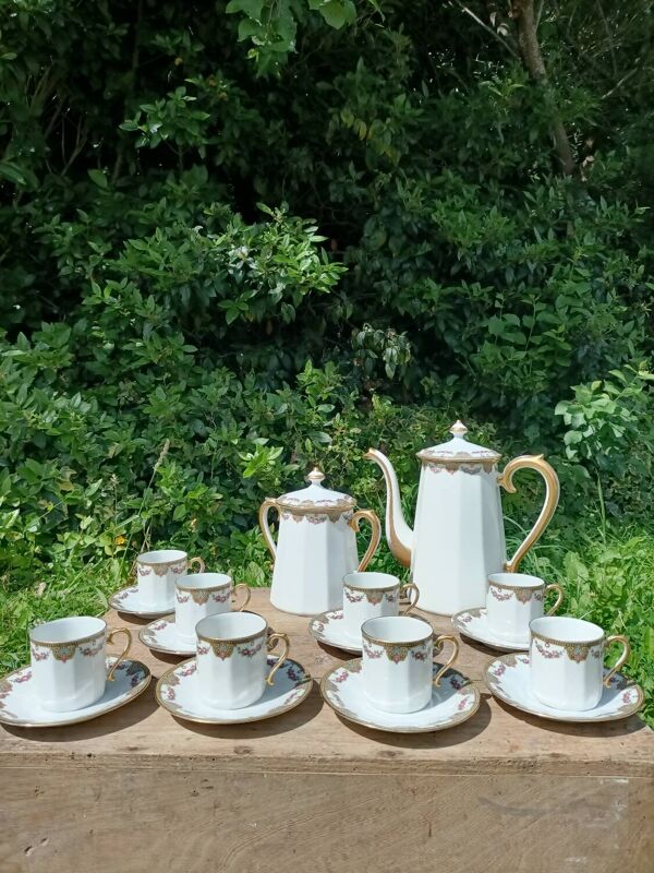 Service de The porcelaine de Limoges - Walbecque Dewitte Armentières