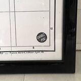 Vintage map of Algiers 1958, framed in wood and glass.