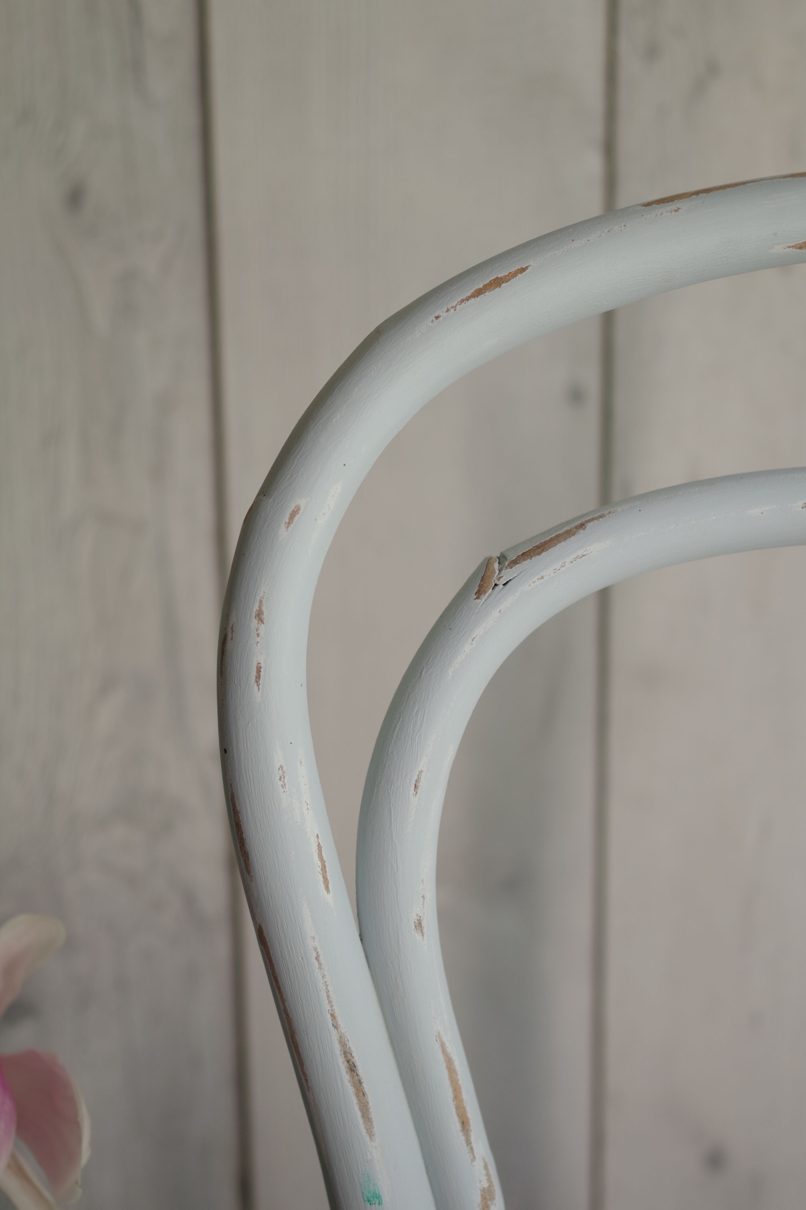 Children's tuna cannage chair renovated in sky blue