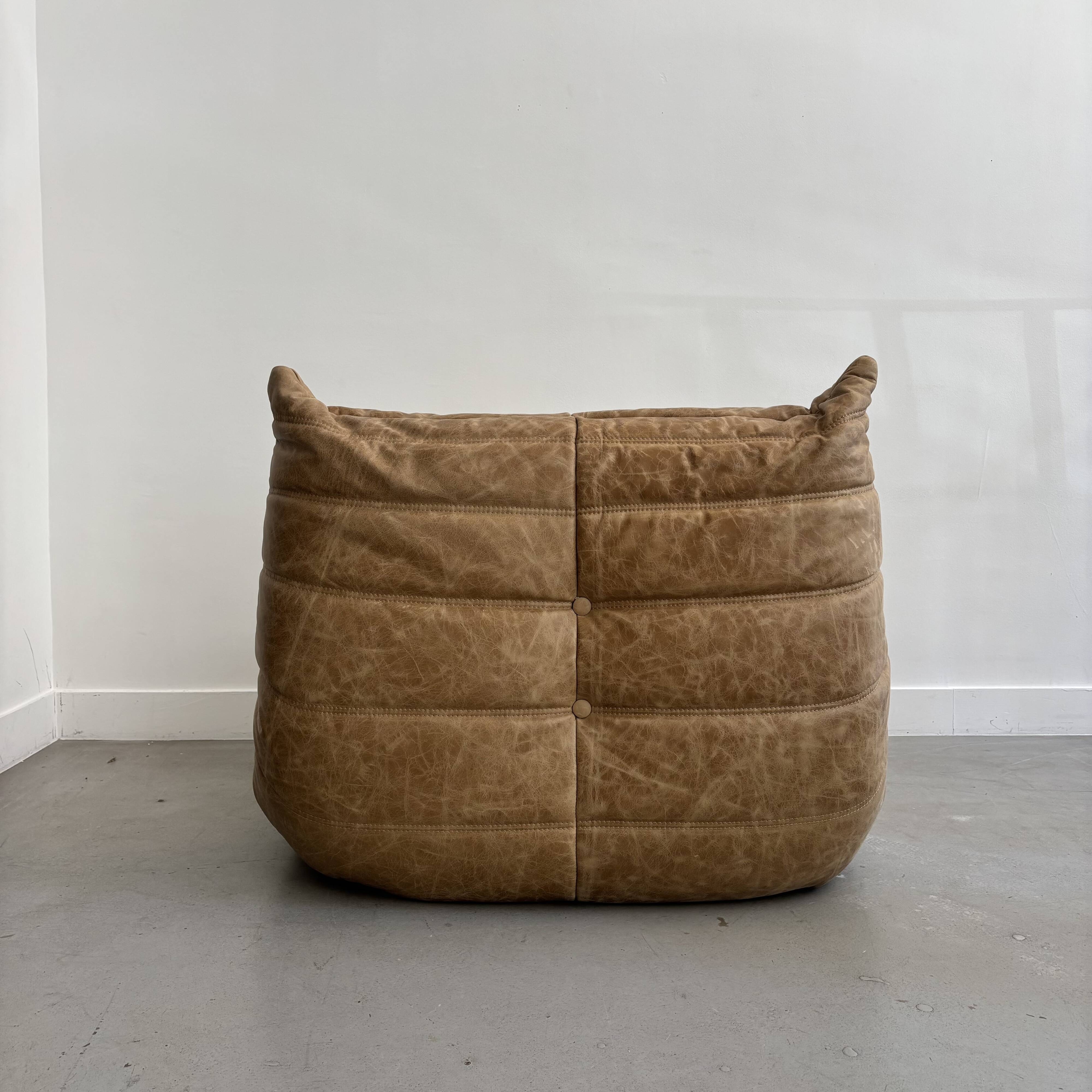 Togo leather armchair by Michel Ducaroy