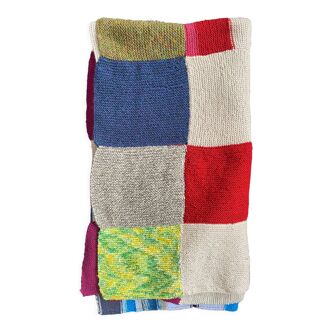 Plaid patchwork en laine